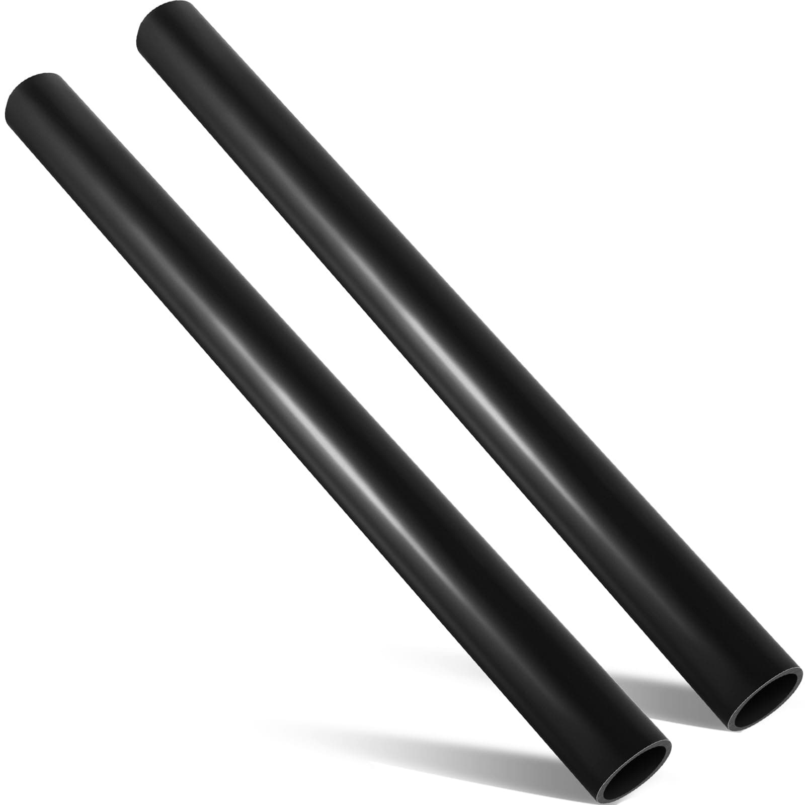 Landical 2 Pcs 1.5 Inch x 2 ft Black ABS Pipe DWV Drain Pipe Plastic Fittings for Drain Waste and Vent