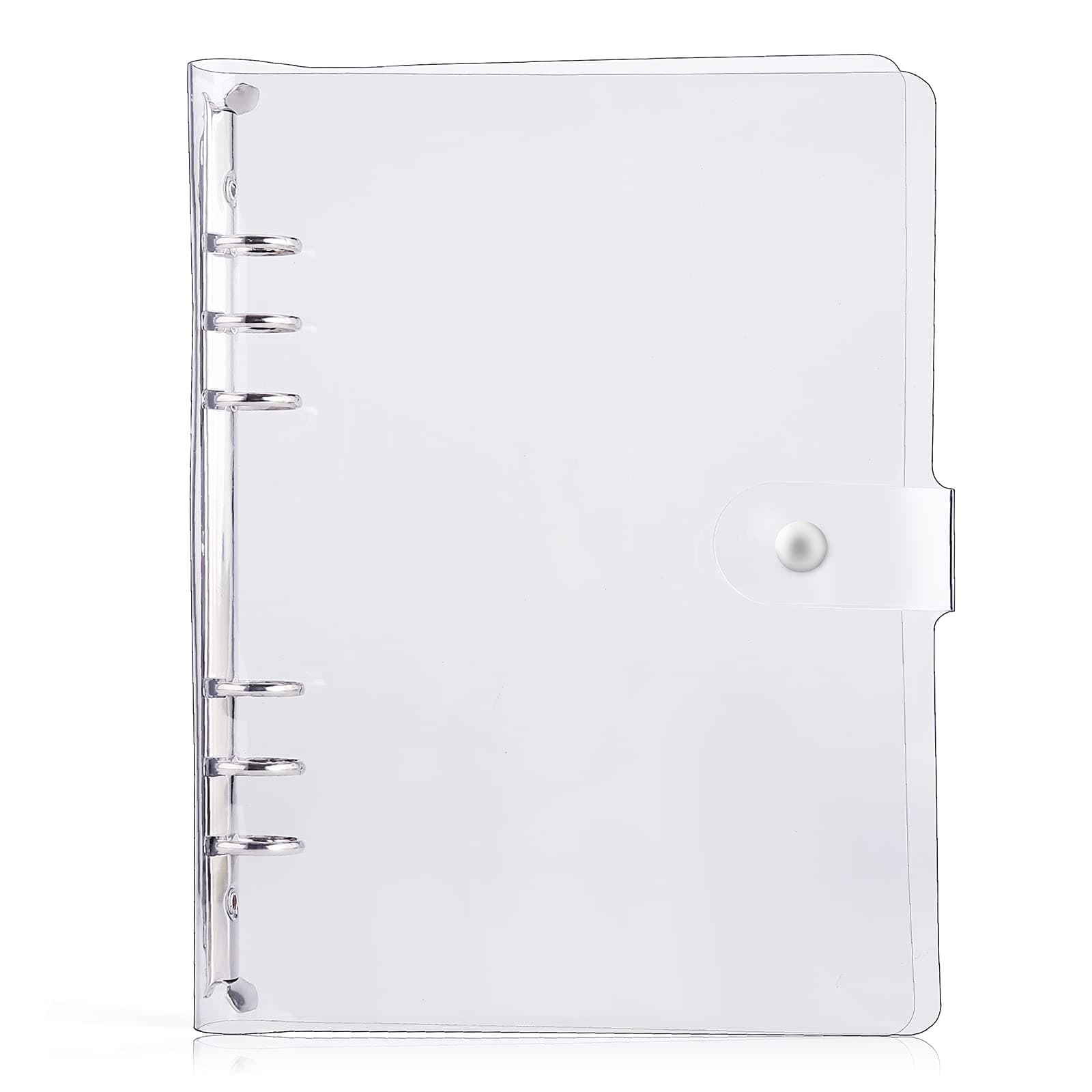 LANGING A7 Transparent Soft PVC Binder Cover Protector Notebook Covers Refillable 6 Holes Binder Loose Leaf Personal Organizer Binder