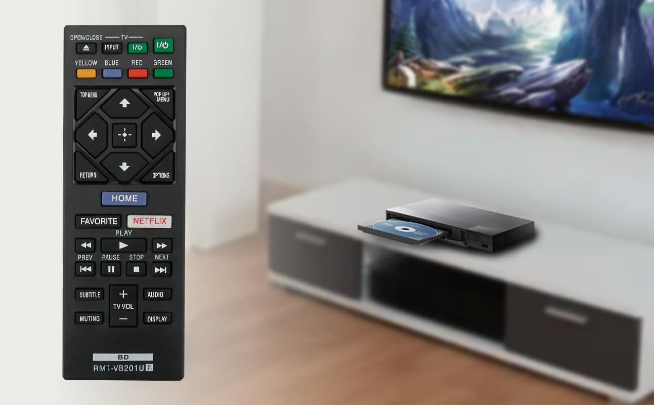 AIDITIYMI T-LUCOOK Replacement Remote Control for Sony Blu-Ray BD Disc DVD Player BDP-BX370 BDP-S1700 BDP-S3700 BDP-S6700 UBP-X700