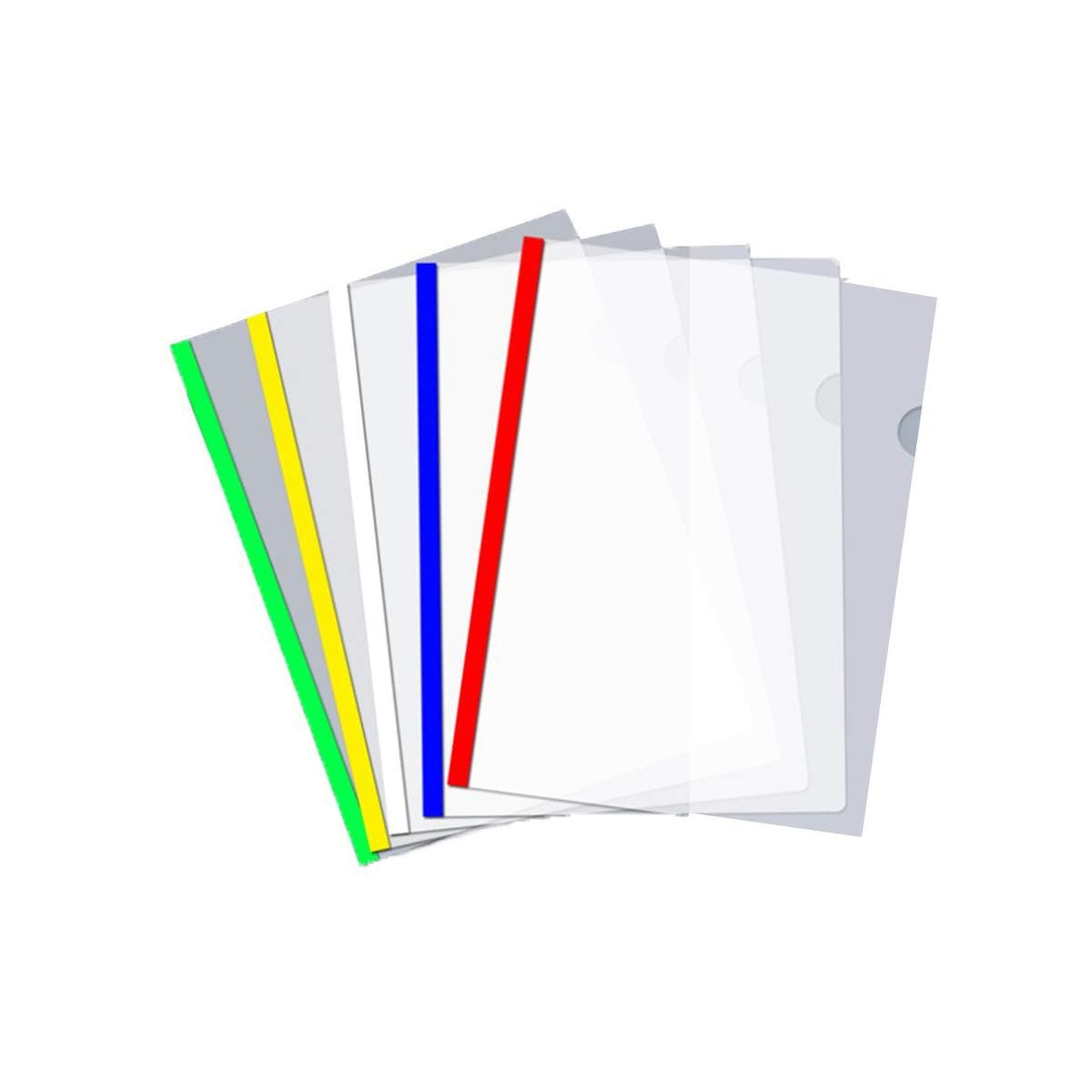 PRALB 25PCS Standard Sliding Bar Translucent Design Project File,Report Covers for A4,Perfect for School and Office,5 Color