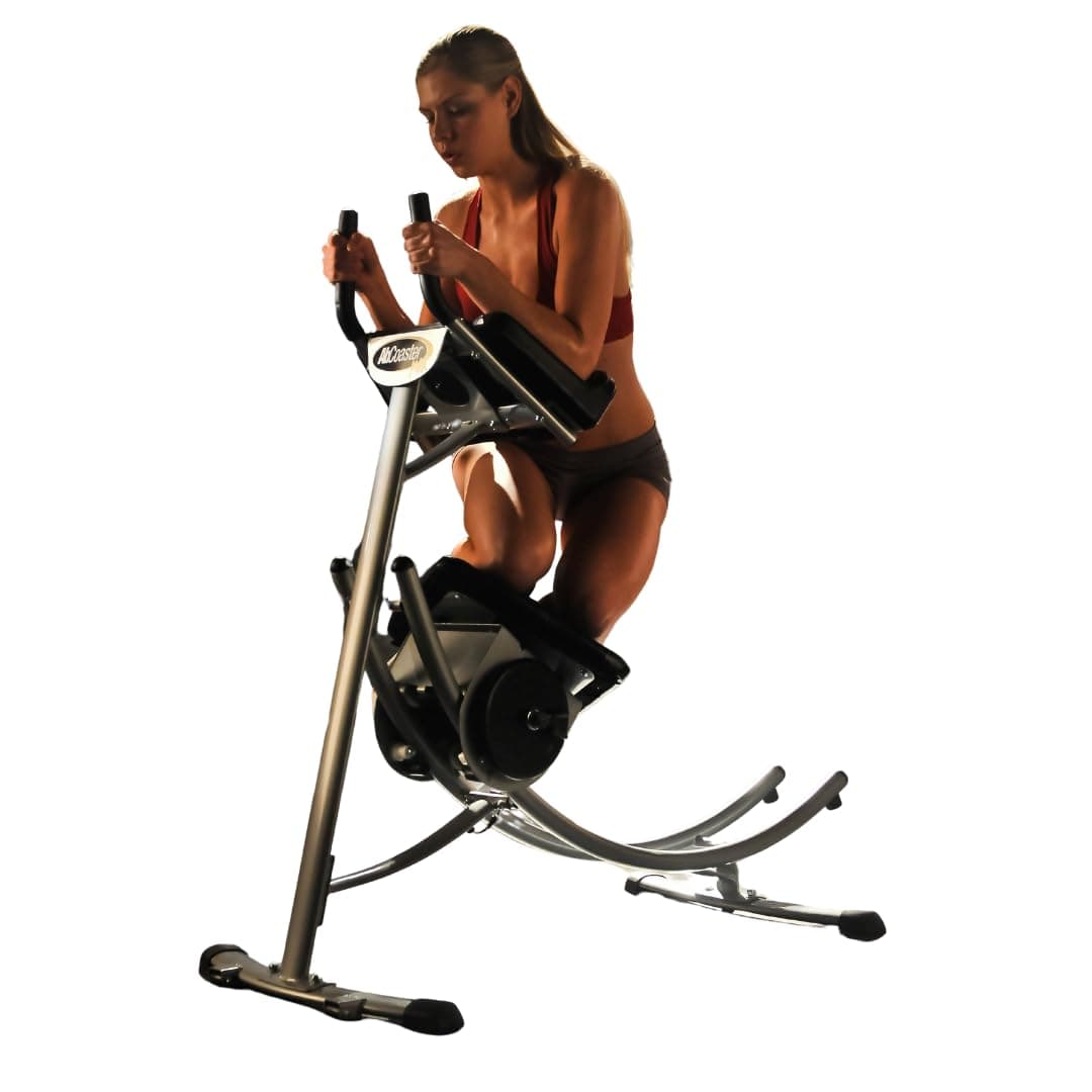 - AbCoaster MAX Ab Machine Exercise Equipment For Home Gym, Less Stress on Neck & Back, Abdominal / Core Fitness Equipment for All Levels, Black