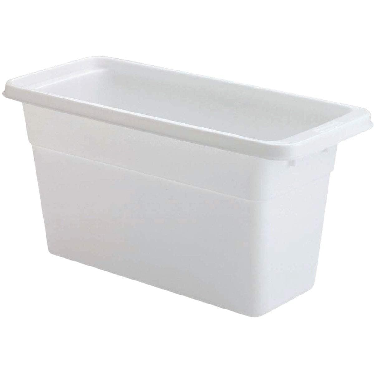 Rubbermaid Ice Cube Bin, White, Holds 4 Trays, Compact Design, Durable Plastic