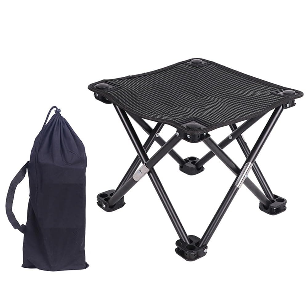 Camping Stool, Folding Samll Chair Portable Camp Stool for Camping Fishing Hiking Gardening and Beach, Camping Seat with Carry Bag