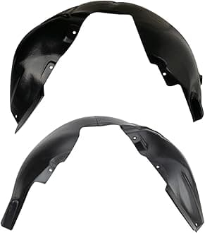 TRQ Front Inner Fender Liner Set Compatible with 2013-2016 Dodge Dart CH1248200 CH1249200