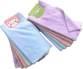 Face Towel/Handkerchief/Rumal/Hankey Microfiber Small Size -Soft and Super Absorbent Printed Face Towels for Women's, Kids and Newborn Babies - Set of 10, 25x25 CM - 1 Dozen