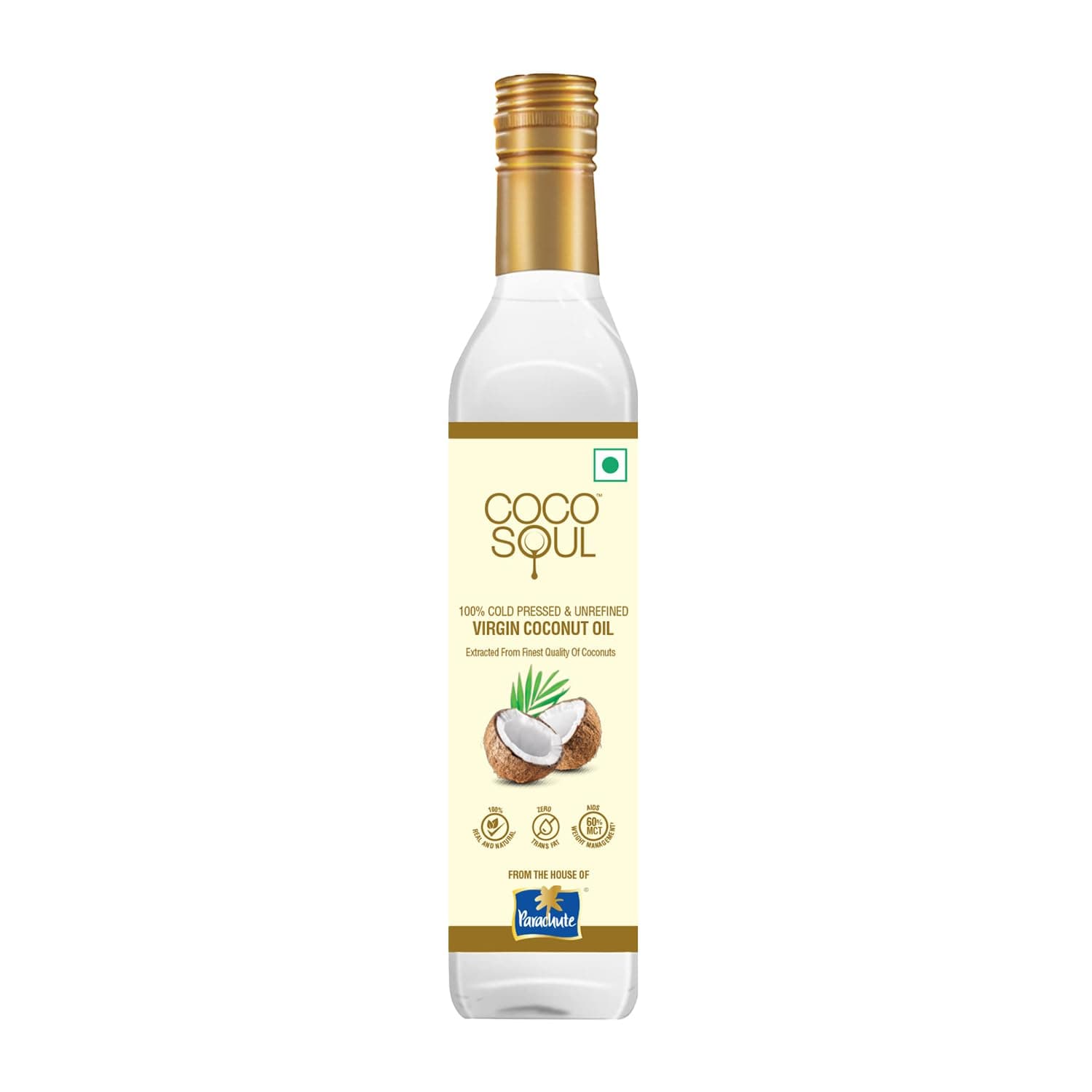 Cold Pressed Unrefined Virgin Coconut Oil | 60% MCT | Multipurpose Usage | Daily Cooking| Keto Friendly | Naturally Cholesterol Free | A1 grade real coconut | From Makers of Parachute 250 ml