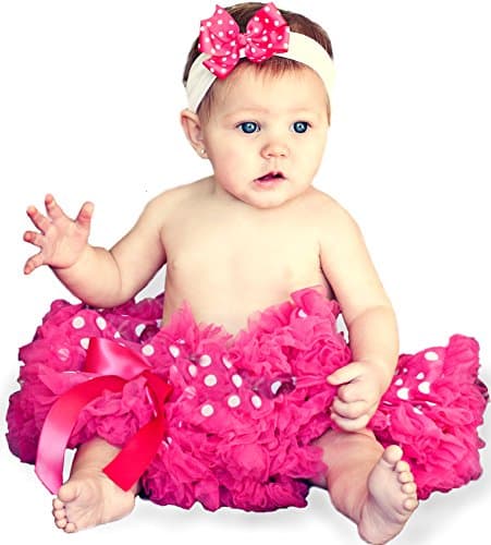 EXTRA FLUFFY Hot Pink with White Polka Dot Tutu (18-36 Months)