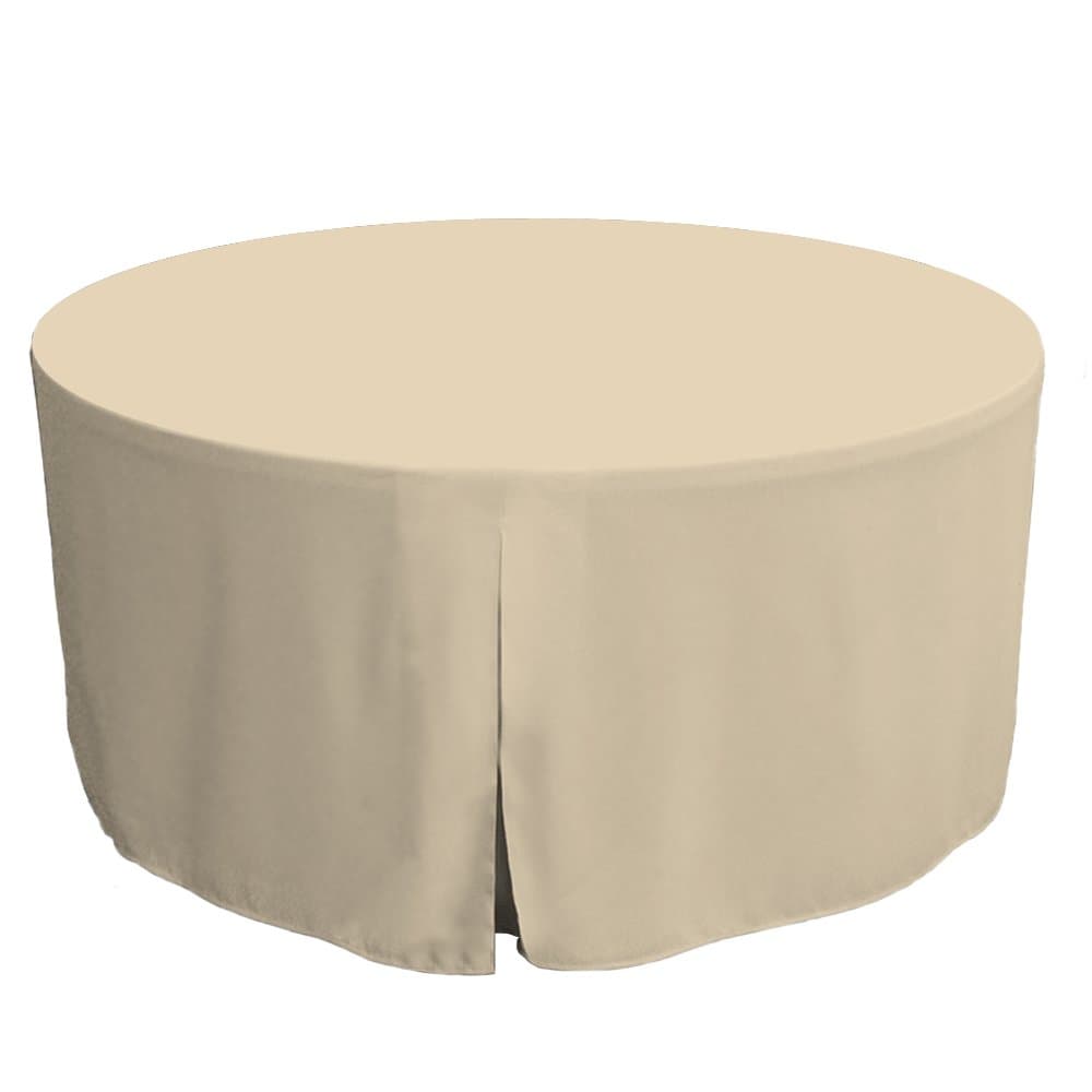 60-Inch Tablecloth, Fitted Folding Table Cover, Tablevogue, Natural