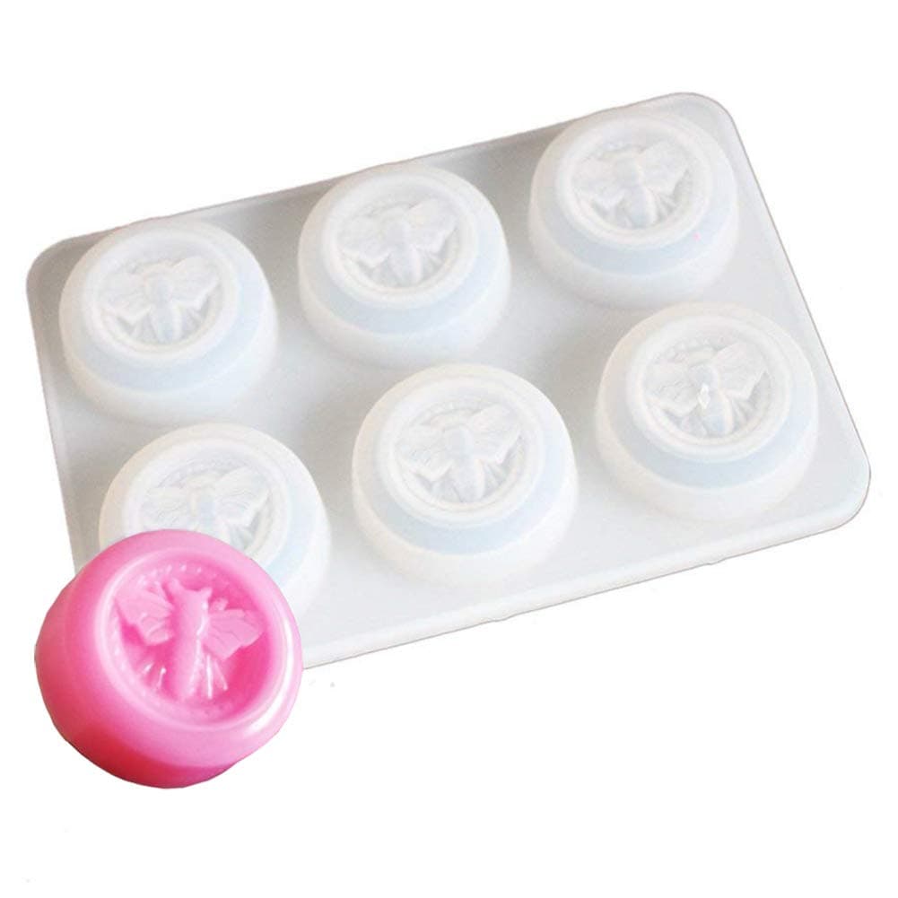 E2O Tech Bee Soap Molds Silicone Honeycomb Soap Making Moulds Silicon Cake Moulds For Baking 6 Cavities