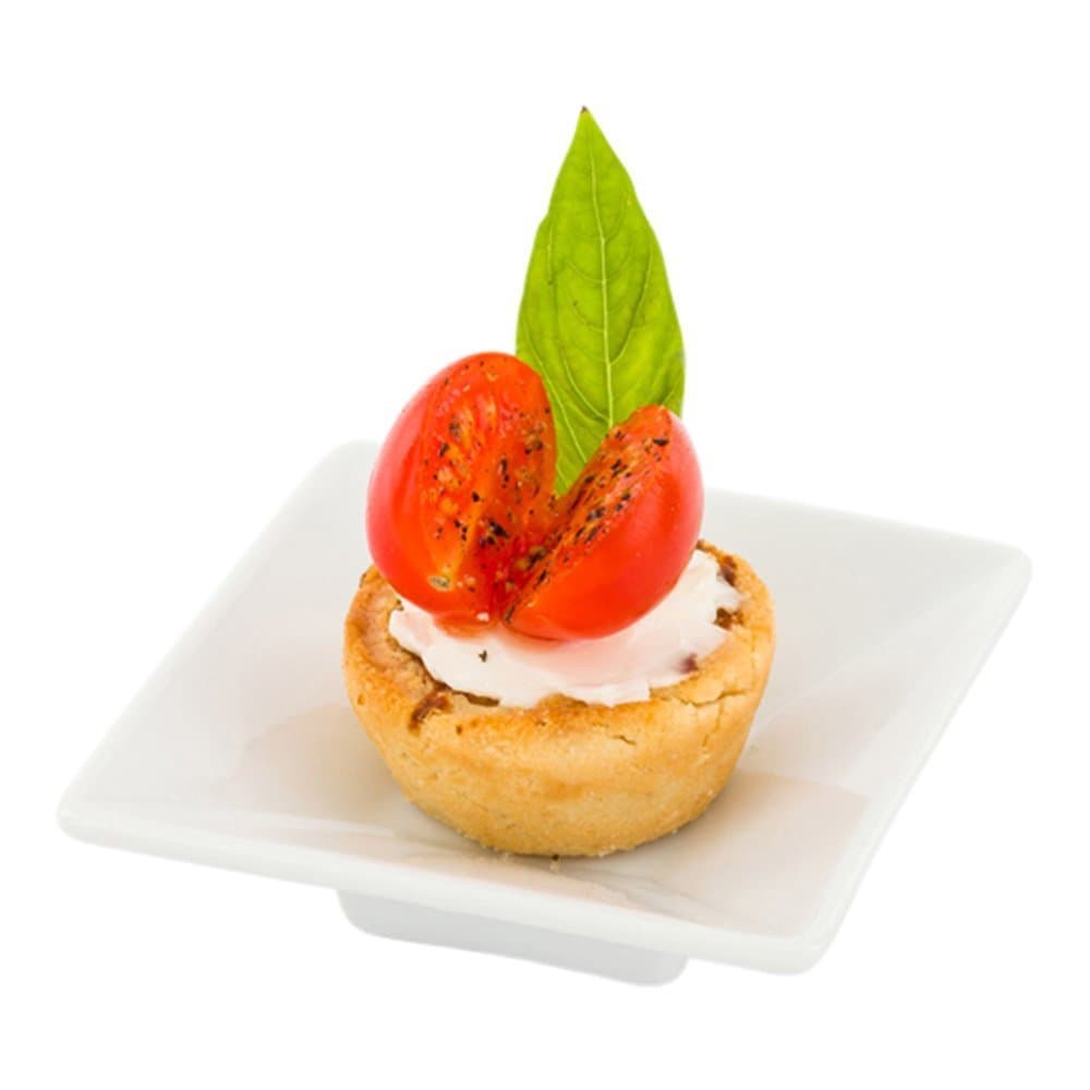 Restaurantware-3 Inch Square Mini Plates, 10 Square Small White Plates For Appetizers - Microwavable, Oven-Safe, White Appetizer Plate, Won't Chip, For Appetizers Or Desserts