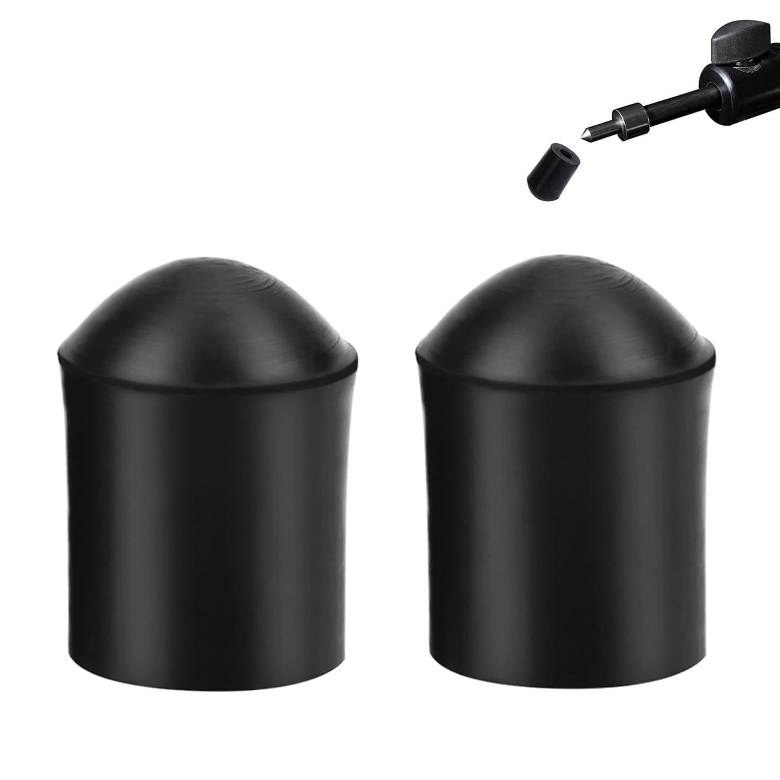 Double Bass Endpin Rubber Tip Stopper, 2PCS Rubber Tip for Cello Endpin, Protector End Pin Cap Accessory (Inner Diameter: 10mm)