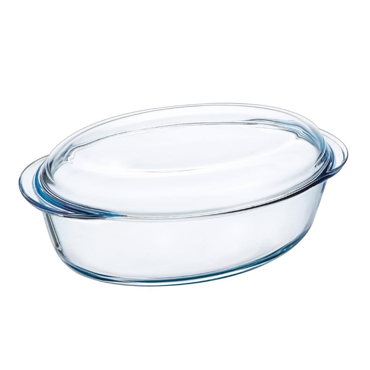 Pyrex Oval Casserole Dish 33 x 20 x 13 cm, Glass, Clear, 33 cm