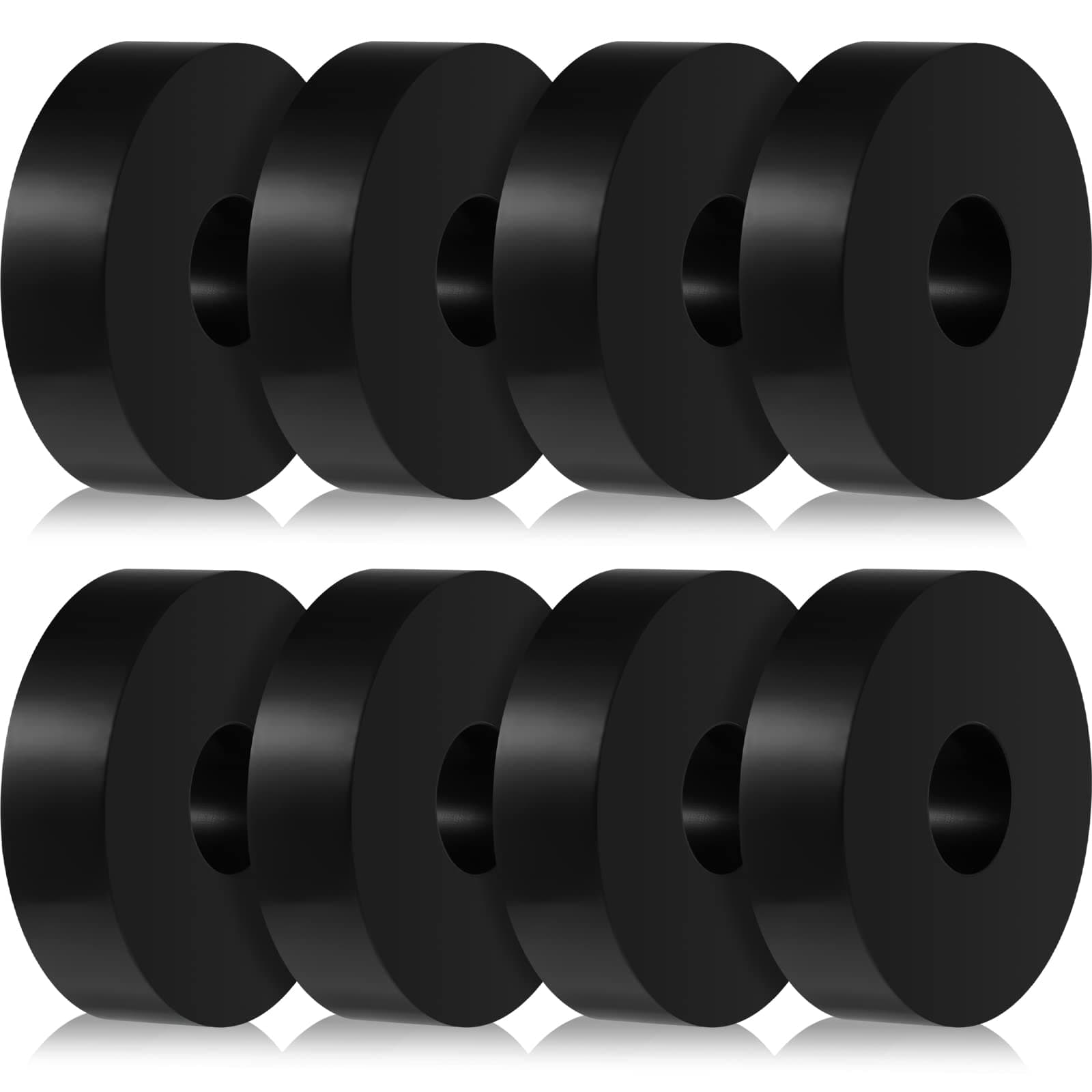 8 Pcs Rubber Isolation Pads Thick Rubber Washers 1.5 Inch OD 0.5 Inch ID 0.4'' Thick Mechanical Vibration Damping Pads Anti Vibration Isolation Isolator Washer