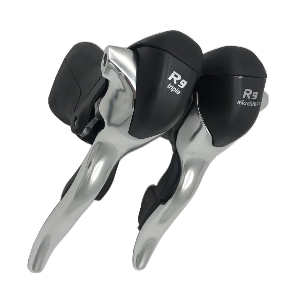 MicroNEW Dual Control Levers 3 x 9 Speed Trip Shifters Road Bicycle Derailleur Compatible for Shimano
