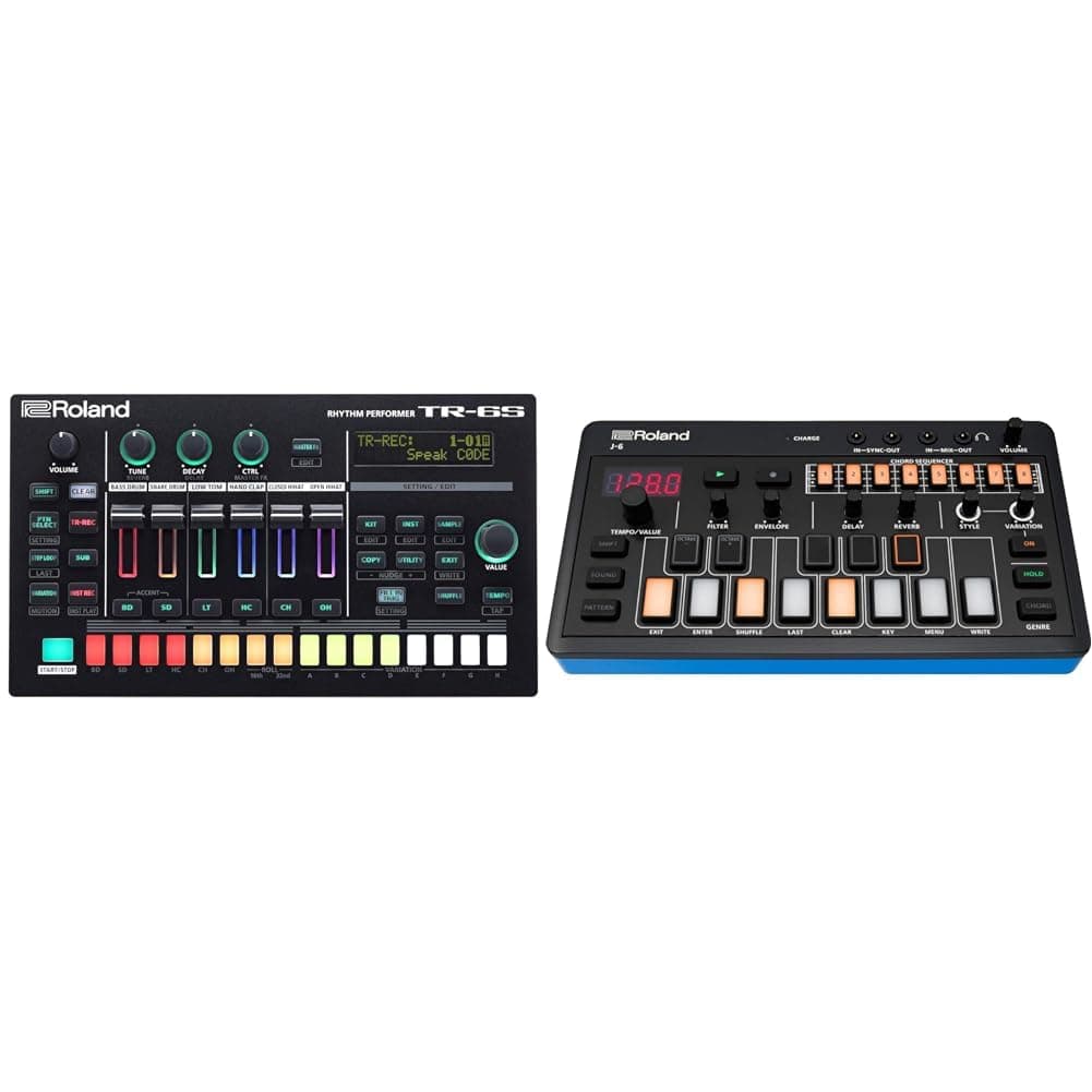 Roland TR-6S Drum Machine with Six Authentic TR Sounds and AIRA J-6 Portable Song Creation Machine with JUNO-60 Synth Engine