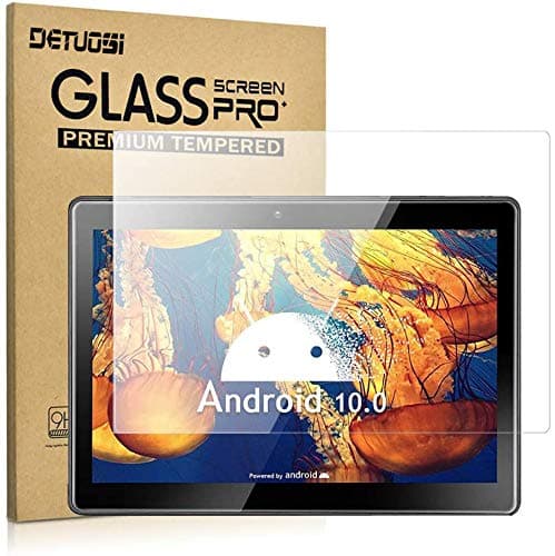 DETUOSI 【2-PACK】 Screen Protector for Lectrus 10.1 inch, MANJEE 10.1", YITAOERA 10.1", Winsing WSTB101I, YELLYOUTH YY101, TenYiDe TYD-108, Hoozo WSTS10C, N/P 10.1 Tablet Tempered Glass Film Mica