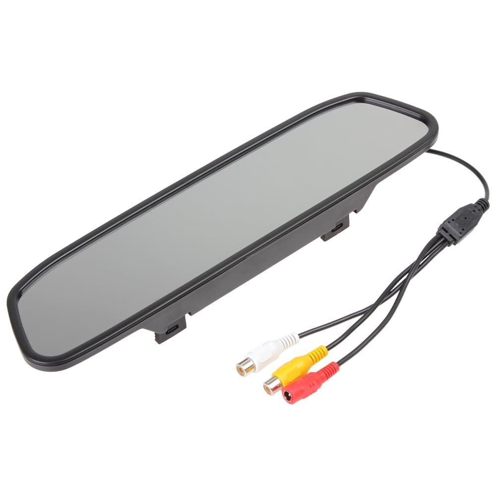 4.3" TFT Color LCD Screen 2 Video Input Car Rear View Mirror Monitor Vehicle Parking in-Mirror Monitor for DVD/VCR/Car Reverse Camera