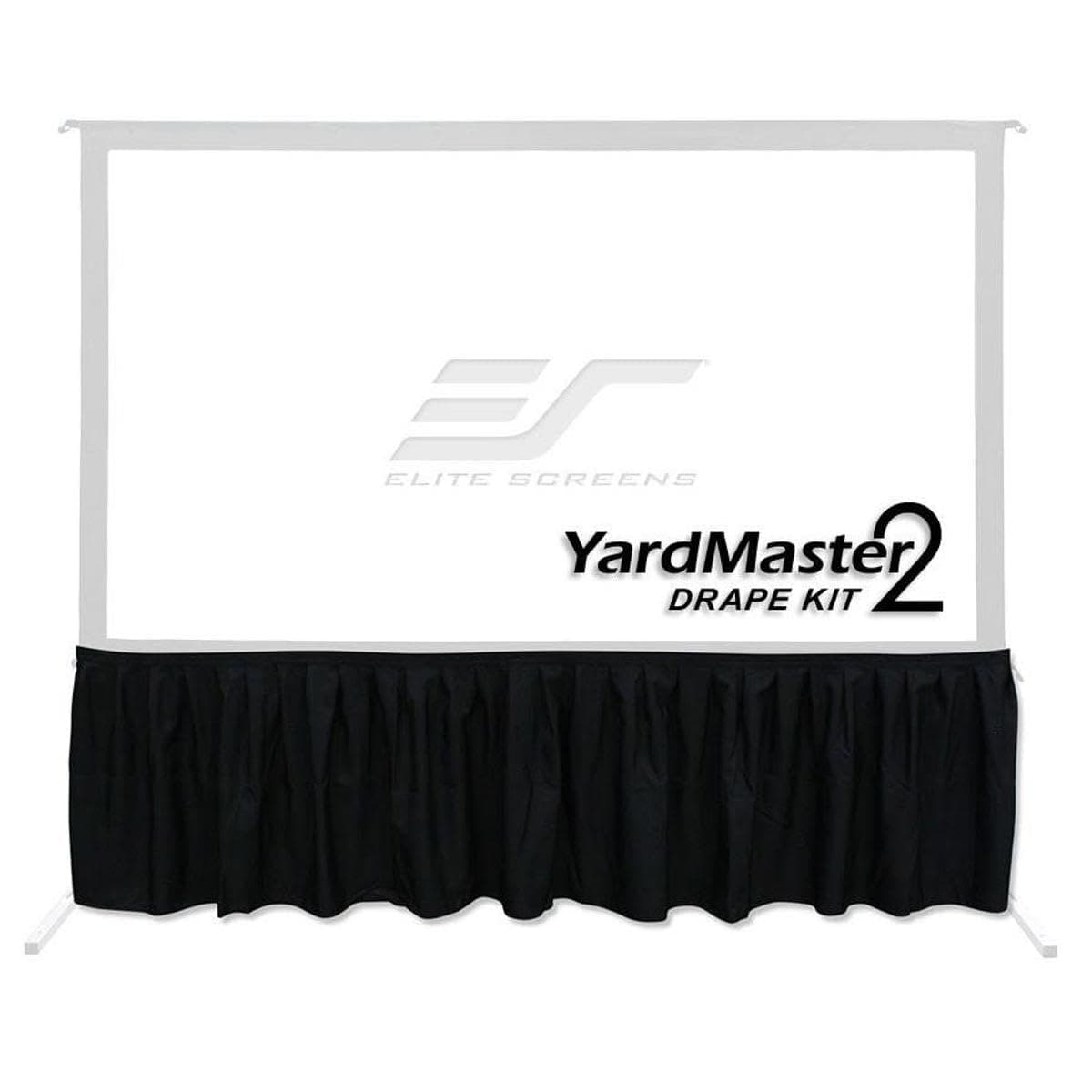 Projector Projection Screen Drape Kit Accessory Uniquely Designed for Yard Master 2/ Yard Master 2 WraithVeil® Dual Series 90″-135″ Models - Black Skirt, ZOMS2-DK