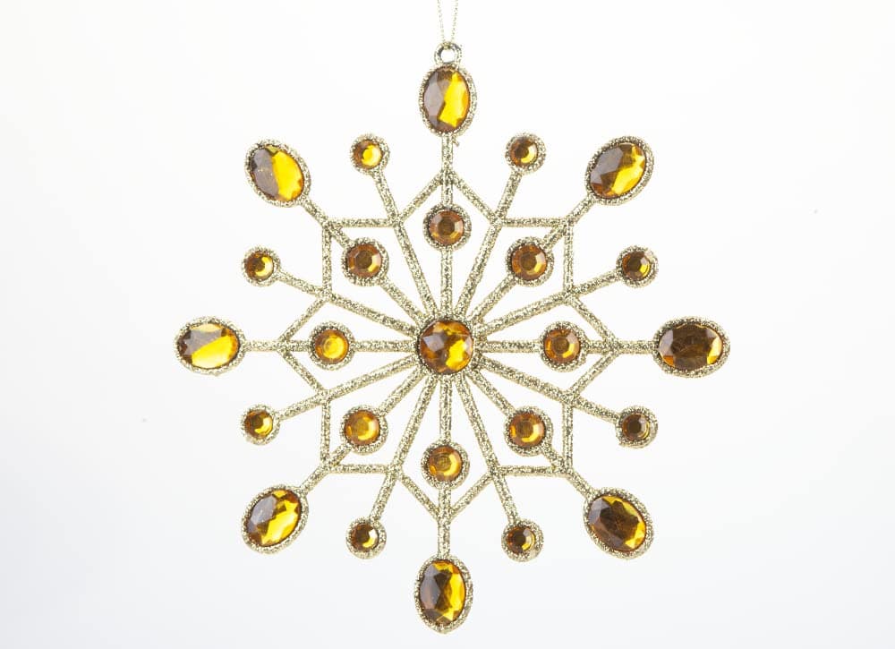 Immerse Creations (6-Pack) Snowflake Christmas Tree Decorations | Easy Hang, Glittery, Festive