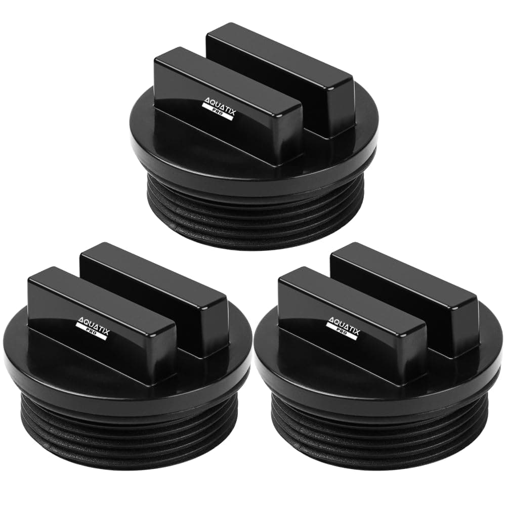Aquatix ProPool Plug 3pc Set with O-Rings 1.5” Threaded Winterizing Return, Filter, Drain, Jet, Inlet & Outlet Plugs for Above Ground and Inground Swimming Pool & Spa Fits Hayward & Pentair SP1022C