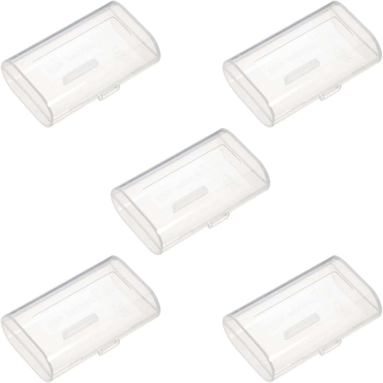 2 x AA Battery Storage Case Holder Organizer Box Transparent 5Pcs