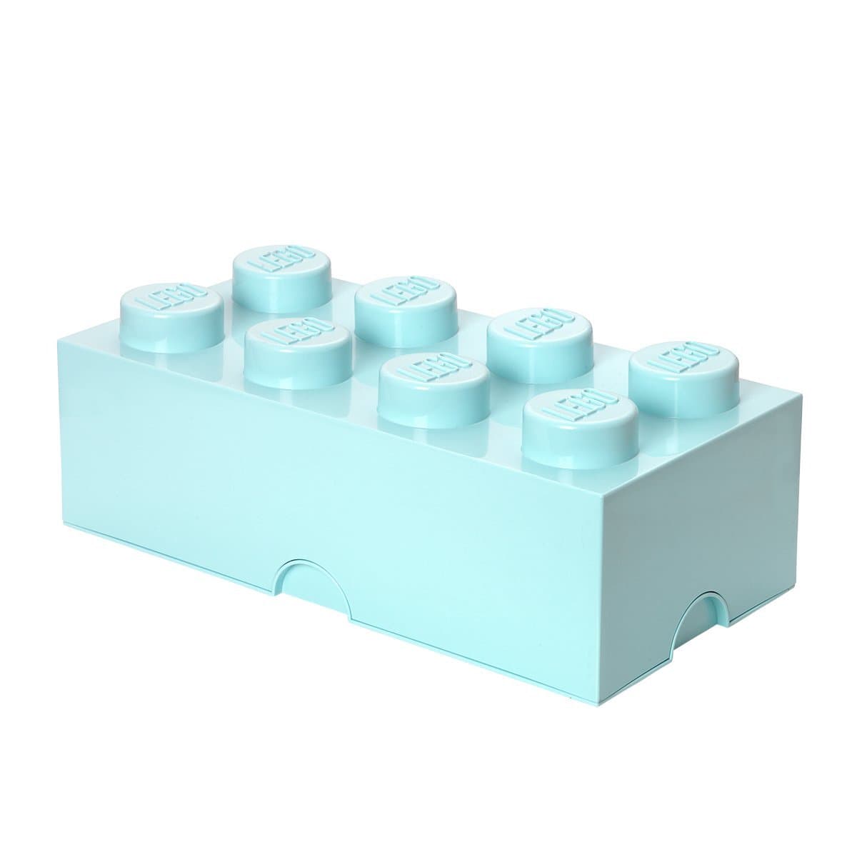 Room Copenhagen, LEGO Brick Box Stackable Storage Containers - Organizational Building Blocks - 19.69 x 9.84 x 7.09 Inches - Brick 8, Aqua