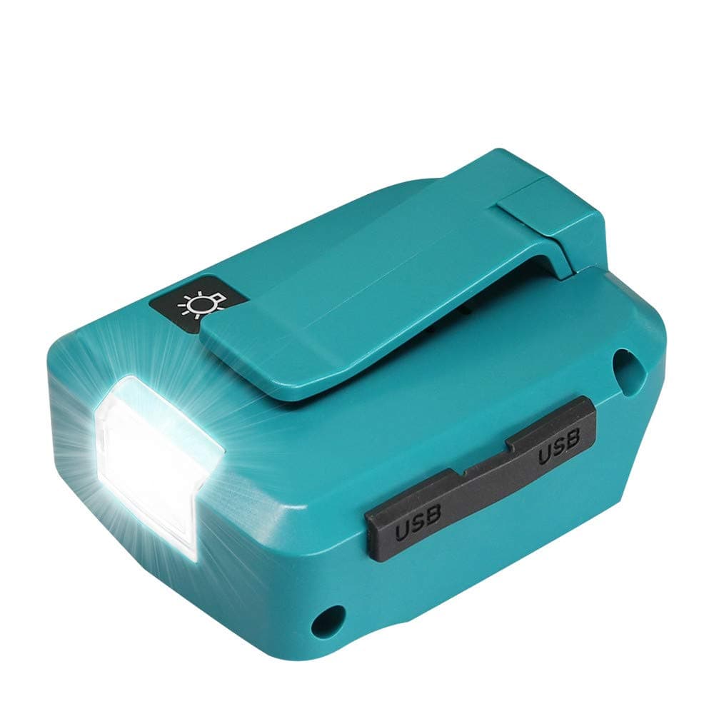 ERJERReplacement ADP05 Power Source, USB Charger Adapter for Makita LXT Lithium-Ion 14.4V 18V, Fast Charging Converter with LED Light