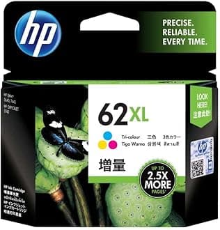 C2P07AE 62XL High Yield Original Ink Cartridge, Tri-color, Pack of 1