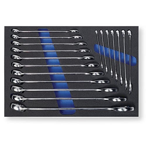 Berner 34582 Combination Spanner Set 6-27 in Hard Foam Insert for Tool Trolley
