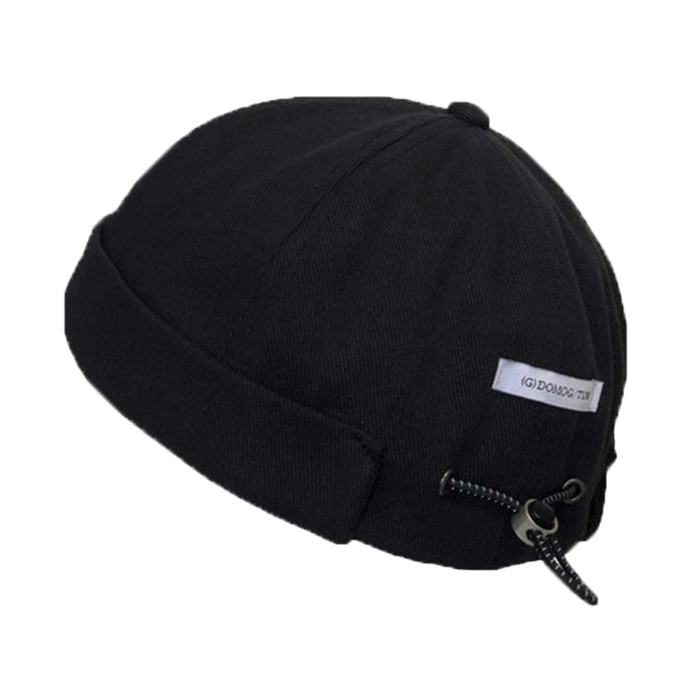 Men Beanie Docker Cap Rolled Cuff Retro Skullcap Brimless Miki Hat