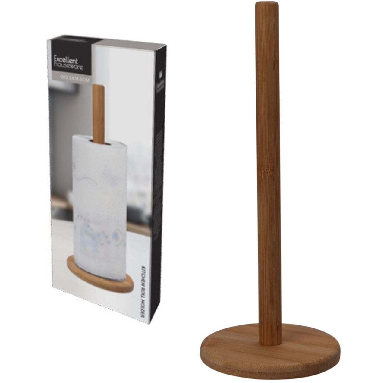 Bamboo Kitchen Roll Holder – Kitchen Gadget For Home – Lightweight And Scratch-Resistant. Kitchen Roll Holder Wood