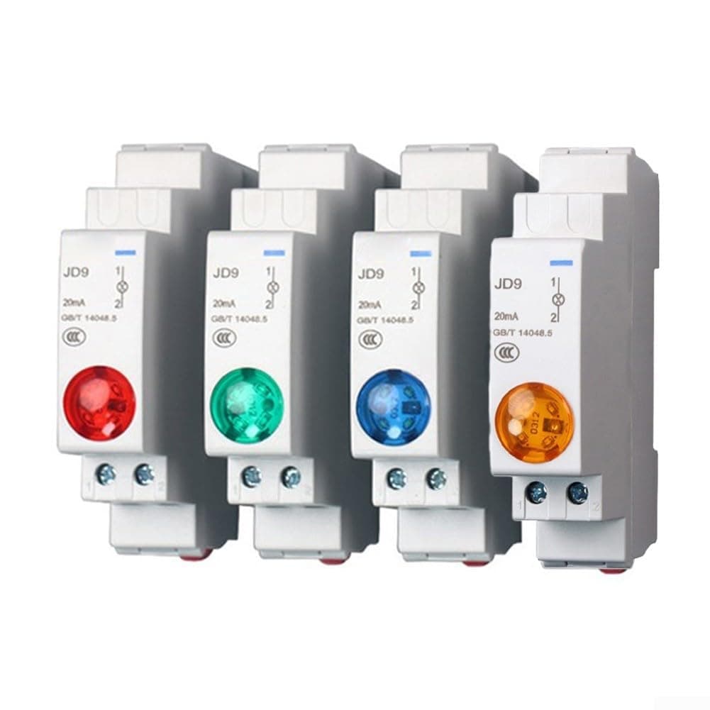 Simplified Operation with the JD9 Series Din Rail Mounted Indicator Lights Designed to Work Effectively at 24 Volts (Blue)
