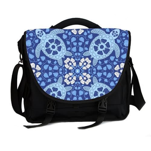 Custom Hawaiian Sea Turtle Laptop Shoulder Messenger Bag Computer Notebook Chromebook Shoulder Bag for HP stream,dell inspiron,Asus,ipad air,Lenovo,Macbook pro air
