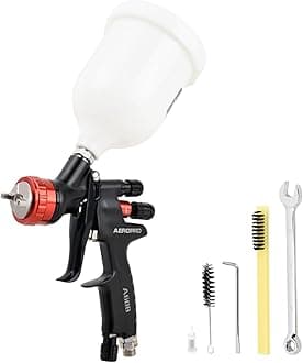 AEROPRO Tools A608 HVLP Air Spray Gun, 1.3mm Nozzle, 600cc Plastic Cup, Auto Paint Spray Gun, Automotive Paint Gun, Body Repair Paint Spray Guns, Car Paint Gun for Touch Up, Primer, Top Coat