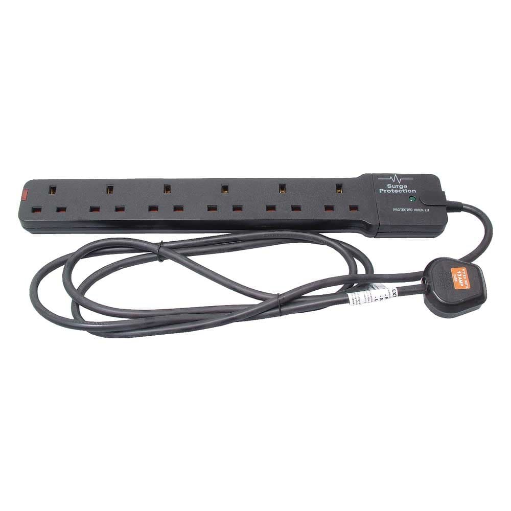 Tacima 6 Way Enhanced Audio Visual Surge Protector