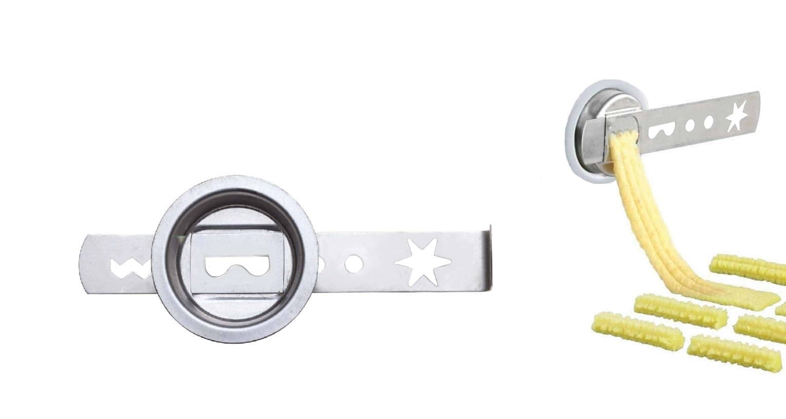 Long/Elongated Biscuits Cookie Maker Schablone/Bar ~2 inch (5cm) Meat Mincer Attachment, 4 Patterns Churros Dough Pastry Maker