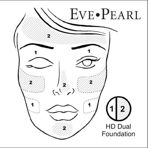 EVE PEARL HD Dual Foundation Full Coverage Long Lasting Everyday Make Up Non Greasy Lightweight Texture Vitamin E Skincare (Fair)