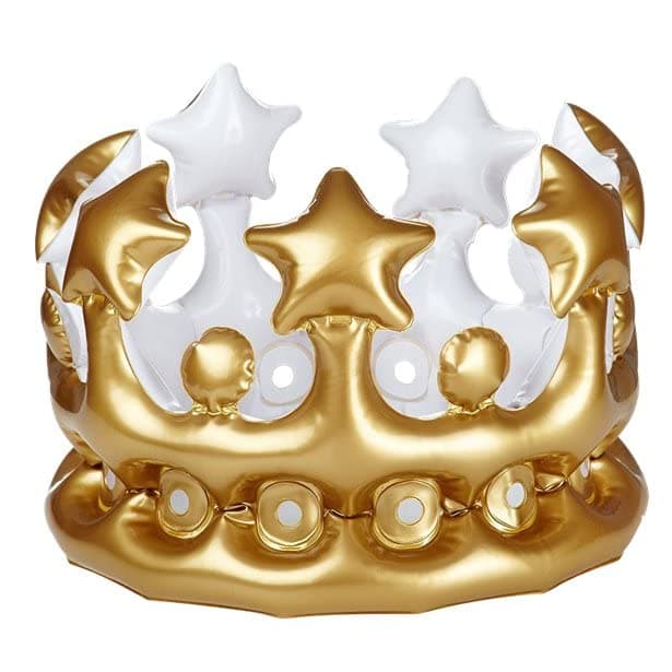 Mr. Gadget's Solutions 23cm Inflatable Crown King Crown Queen Crown For Adults & Children Pool Toys for Kids, Activity Games, Summer Outdoor Activity - Bright and Attractive Colour
