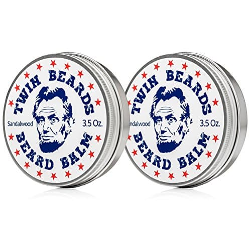 Twin Beards Beard Balm 7 oz Sandalwood Scented (Two-Pack)