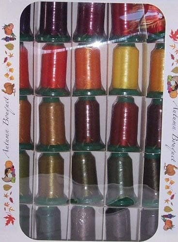 Poly X 40 Embroidery Machine Thread 25 Spool Autumn Colors Set