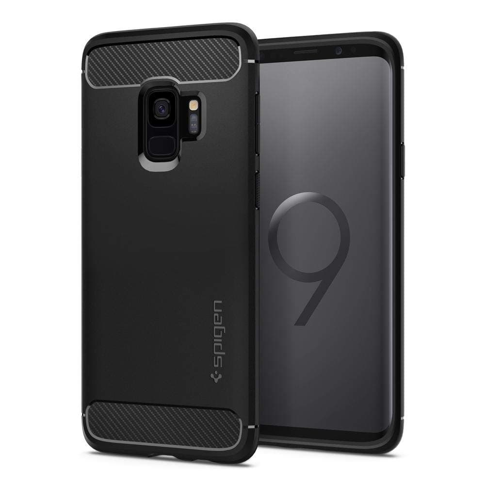 Spigen Rugged Armor Case Designed for Samsung Galaxy S9 (2018) - Matte Black