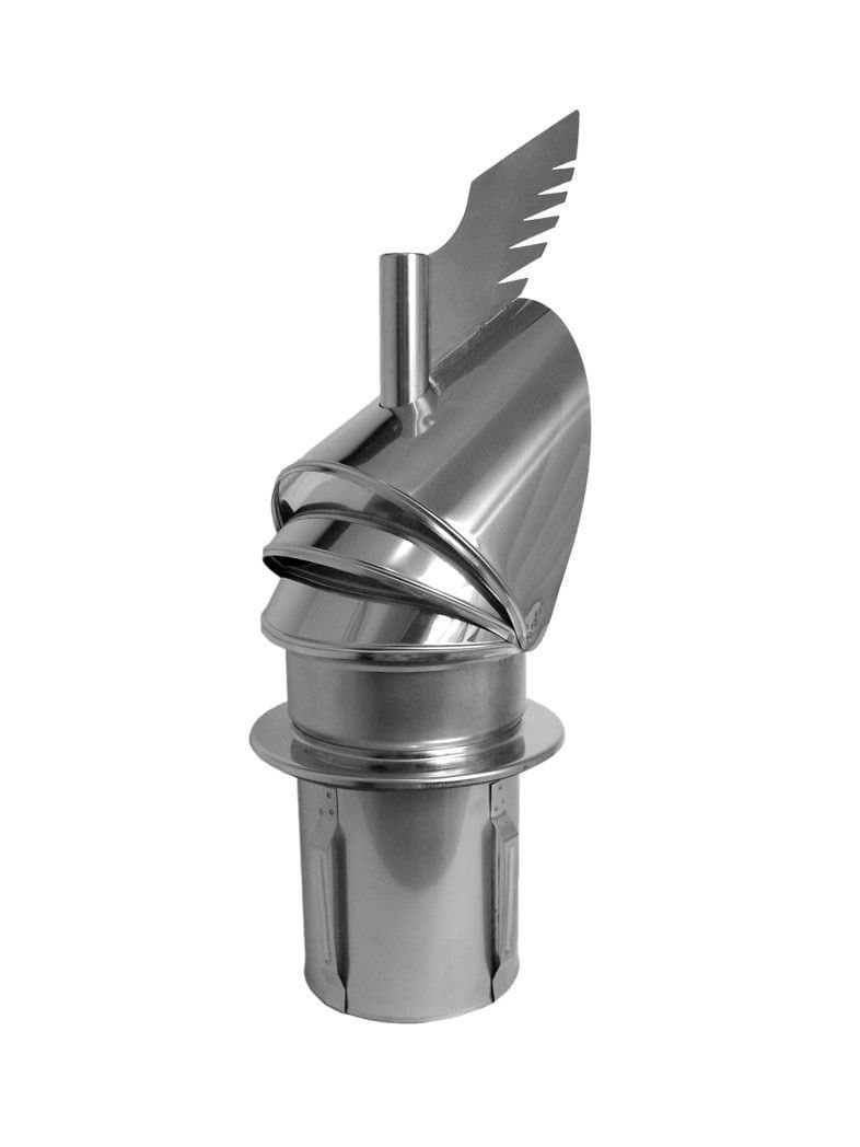 ROTOWENT Dragon PT - Self-Adjusting Chimney Cowl for Insertion Not Openable Stainless 6" 8" 10" (10" - 250mm)