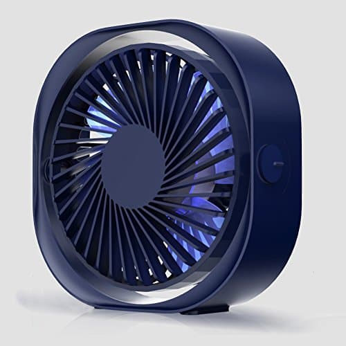 USB Personal Fan, Office Fan USB Power Fan Quiet Third Gear Speed Mini Fan for Office Desktop Car