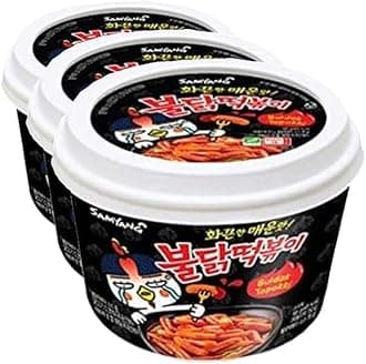 Samyang Hot Chicken Tteokbokki Buldak Rice Bowl Noodles 185g (Pack of 6)