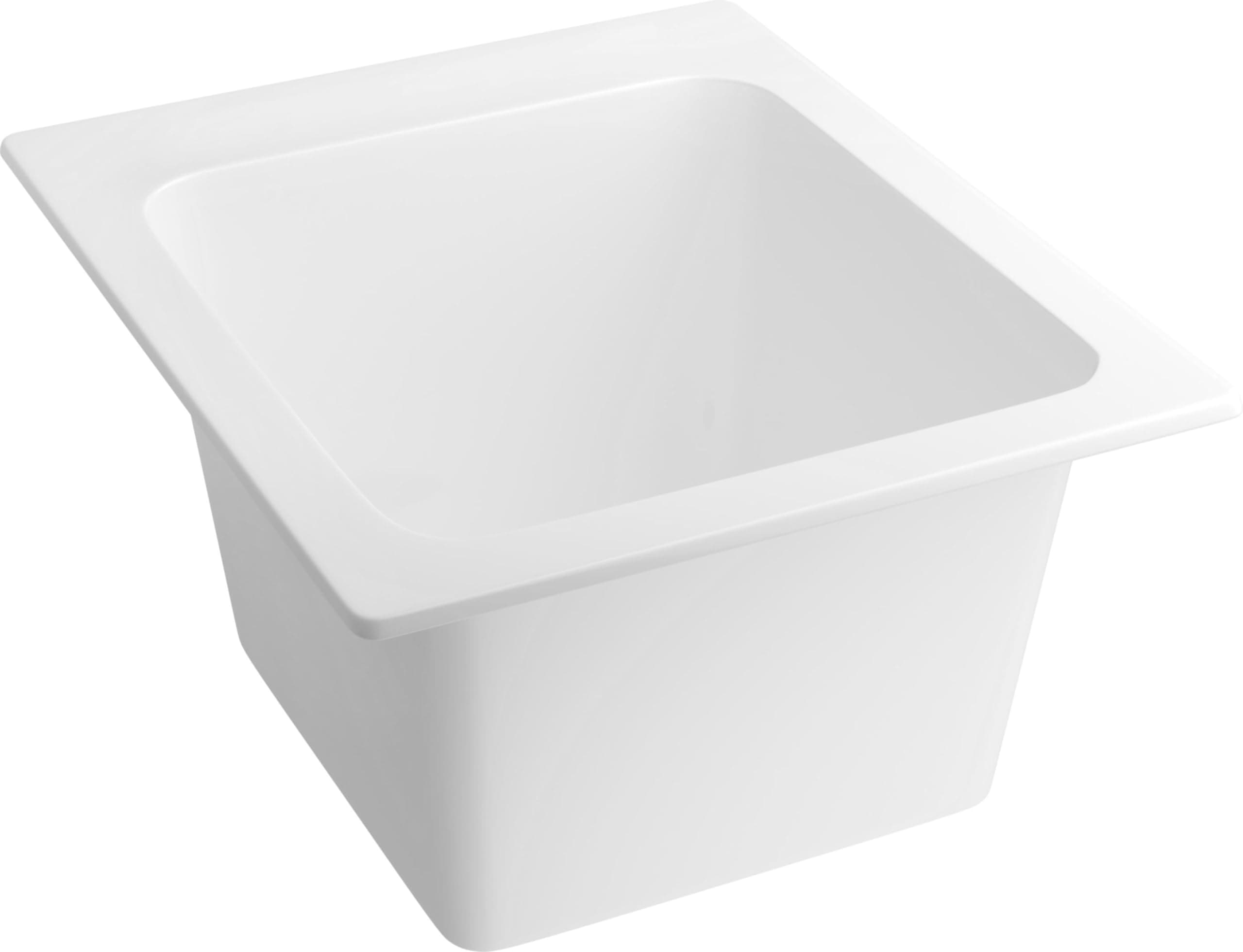 PROFLO PFLT1720D 20" Drop In Single Basin SMC Laundry Sink - White