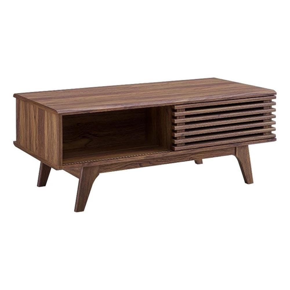 Modway Mid-Century Modern Walnut Coffee Table, 43 Inches Render
