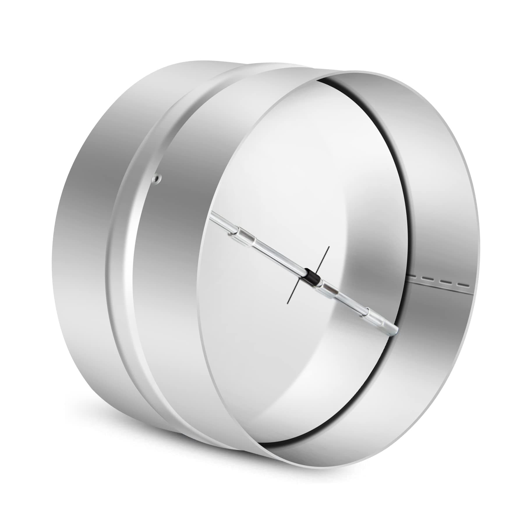 Kikerike 6 Inch Draft Blocker Backdraft Damper Duct Draft Stopper One-Way Airflow Ducting Insert Backflow Preventer Inline Fan Vent Deflector