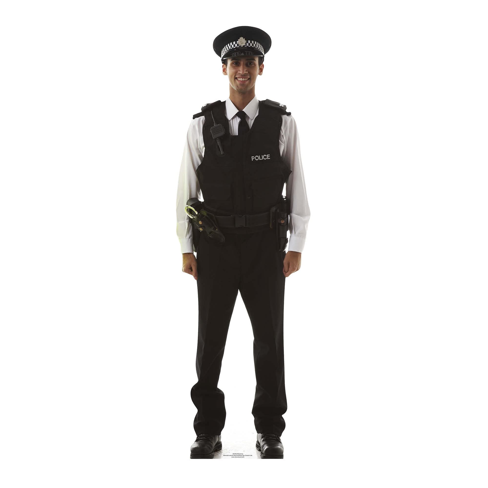 STAR CUTOUTS SC76 Cut Out of Policeman, Solid, Black, Regular