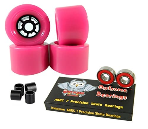 Owlsome 90mm Wheels Longboard Flywheels ABEC 7 Precision Bearings