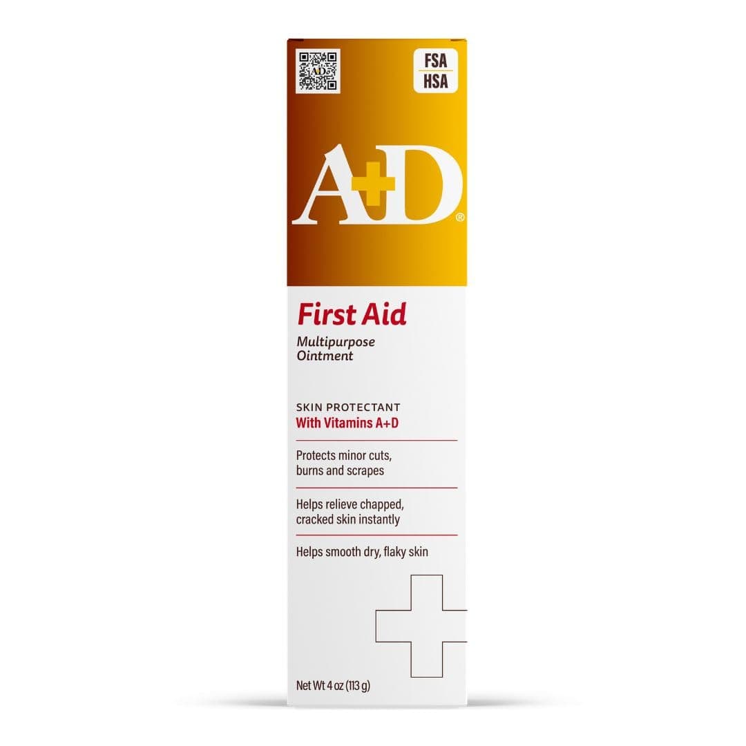 First Aid Multipurpose Healing Ointment - Moisturizing Skin Protectant for Dry Cracked Heels, Elbows, Hands and Lips - Protects Minor Cuts, Burns, & Scrapes – 4 oz Tube